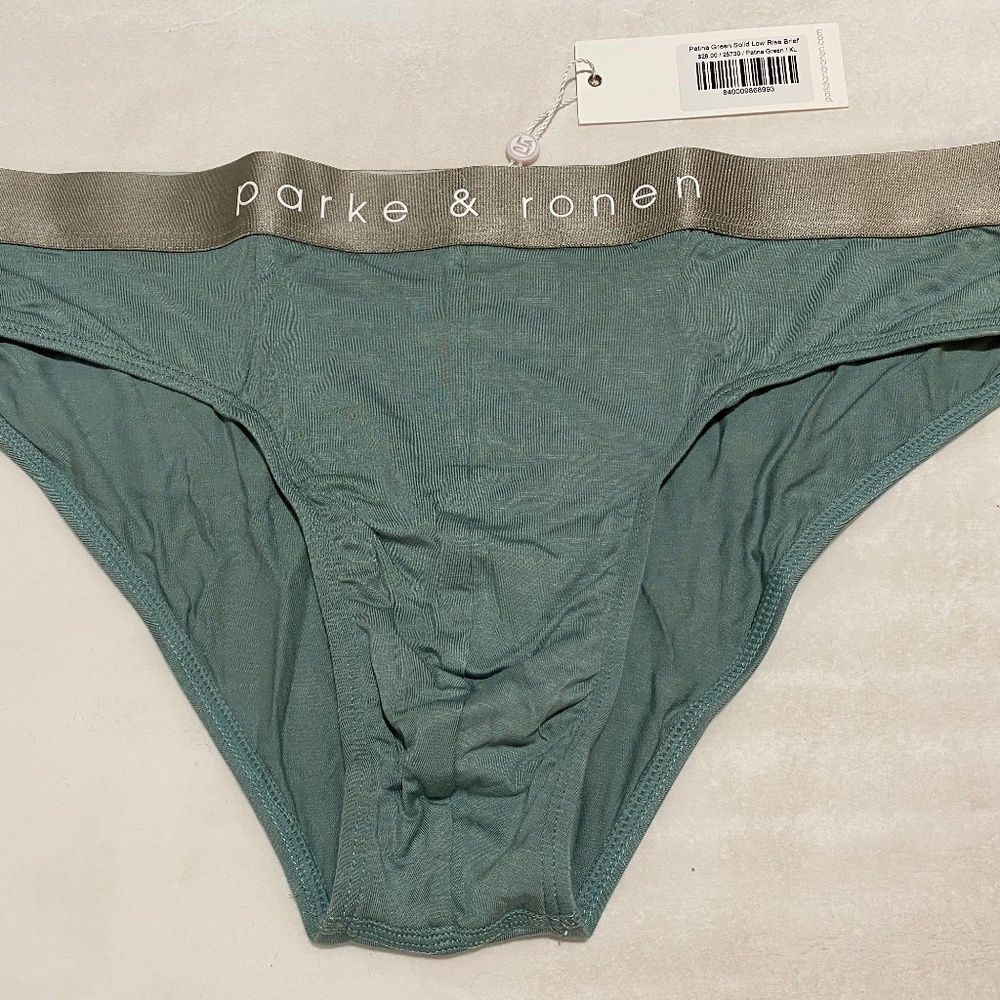 Parke & Ronen - Patina Green Solid Low Rise Brief